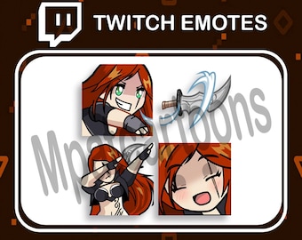 x4 twitch emotes - (league of legends) katarina
