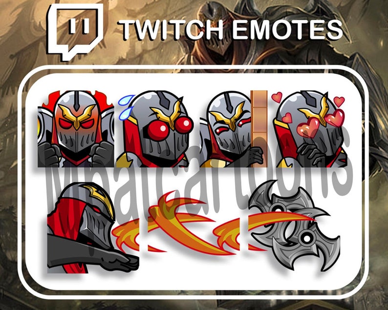 X7 Twitch Emotes league of Legends Zed Etsy Finland