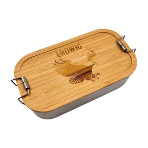 Adler Brotdose, Personalisierte Brotdose, personalisierte Lunchbox, Geschenke für Männer, Männer Geschenke, Adler, Personalisierte Geschenke