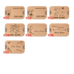Lunchbox personalisiert mit Motiv und Namen aus Edelstahl, Vesperdose, Brotdose, Edelstahl, Buchedeckel, Brotdose personalisiert, Jausenbox Bild 9