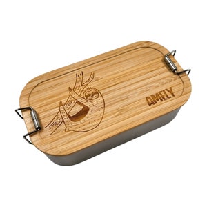 Paresseux, boîte à lunch personnalisée, boîte à lunch personnalisée, boîte à lunch personnalisée pour enfants, cadeau de rentrée scolaire, cadeau de garderie, boîte à lunch