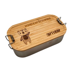 Boîte à lunch ours, boîte à lunch personnalisée, boîte à lunch personnalisée, boîte à lunch enfants personnalisée, boîte à lunch avec nom, cadeau de maternelle