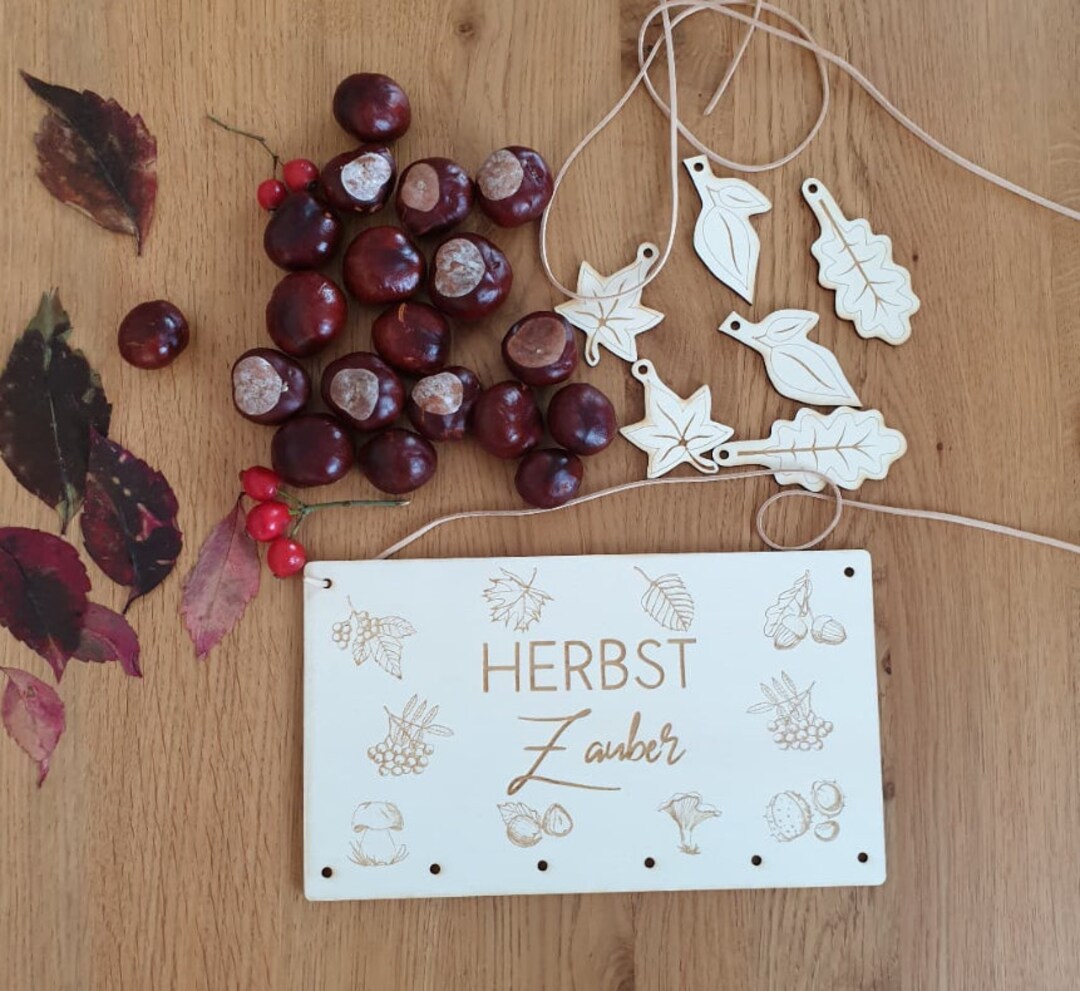Herbst-Türschild Aus Holz Mit Cartoon-Maus & Kürbissen – Deko Für Erntedankfest, Tür Oder Wand, Inkl. Aufhängeschnur