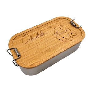 Boite à lunch lapin, boite à lunch personnalisée, boite à lunch personnalisée, boite à lunch enfant personnalisée, cadeau de rentrée scolaire, cadeau garderie, baptême