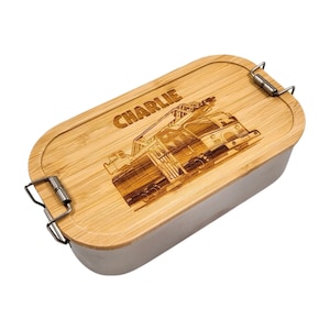 Boîte à lunch des pompiers enfants personnalisés, boîte à lunch personnalisée, boîte à lunch pour garçons avec nom, cadeau de scolarisation, boîte à lunch avec nom
