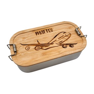 Avion, boîte à lunch personnalisée, garçon cadeau d’inscription scolaire, aviateur de boîte à lunch, pilote, boîte à lunch avec nom, boîte à lunch, cadeau pour hommes