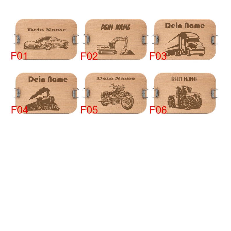 Lunchbox personalisiert mit Motiv und Namen aus Edelstahl, Vesperdose, Brotdose, Edelstahl, Buchedeckel, Brotdose personalisiert, Jausenbox Bild 8