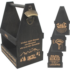 Vaderdagcadeau, herenhandtas, biercadeau, papacadeau, houten bierdrager, Vaderdag, verjaardagscadeau van de man, herenhandtas