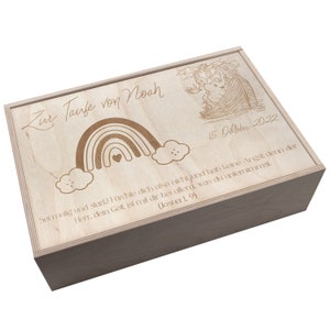 Scatola per battesimo personalizzata con coperchio scorrevole, scatola portaoggetti XL, scatola dei ricordi con nome, scatola regalo, idea regalo per una nascita