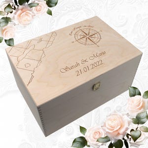 Personalisierte Hochzeitskiste, Erinnerungsbox Hochzeit, Hochzeitsgeschenk, Geschenk zur Hochzeit, Geschenk für Brautpaar, Hochzeit Geschenk