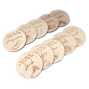 Ma grossesse - cartes d'étape 42 pièces, accessoires photo, l'amour dans le ventre, bois, nous allons avoir un bébé, gravé