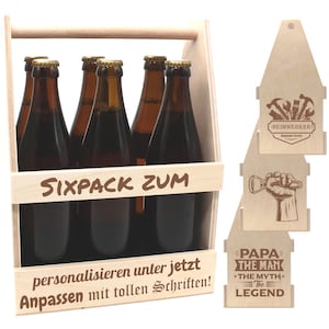 Vatertagsgeschenk, Männerhandtasche, Bier Geschenk, Geschenk Papa, Bierträger aus Holz, Vatertag, Geburtstagsgeschenk Mann, Herrenhandtasche