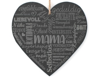 Schieferherz für die Beste Mama der Welt: Ein Symbol der Liebe und Wertschätzung