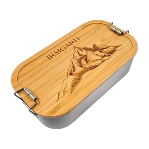Berge, Personalisierte Brotdose, Berge Geschenk, Lunchbox wandern, Männergeschenke, Wanderwoman, Gipfelglück, Brotdose mit Namen, Bergmotiv
