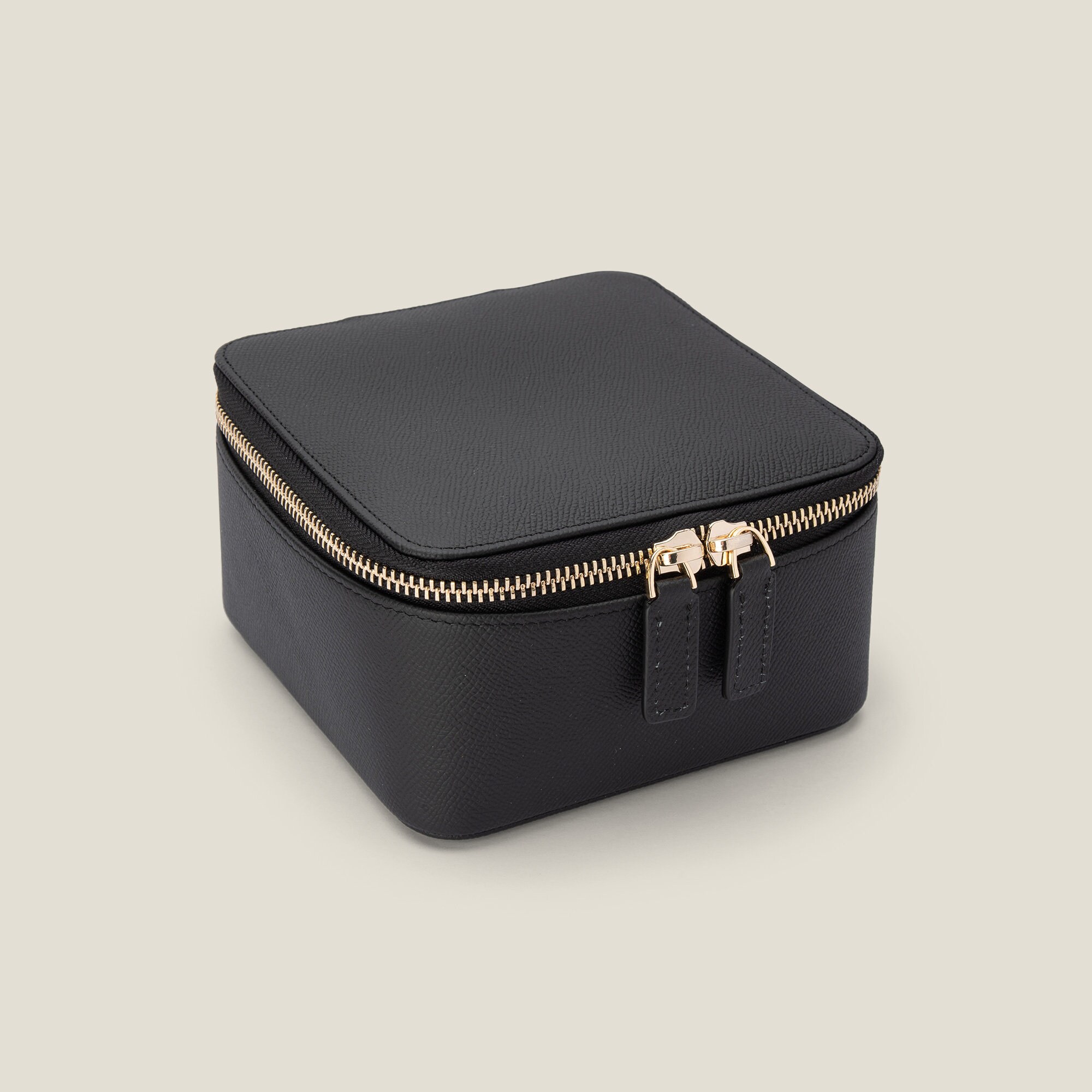 Black Leather Jewellery Case Personalised Jewellery Case Etsy