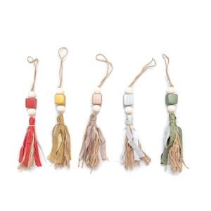 Metallic Tassel Ornament, handmade in Haiti, ornament gifts, ornament exchange, gift tie-ons