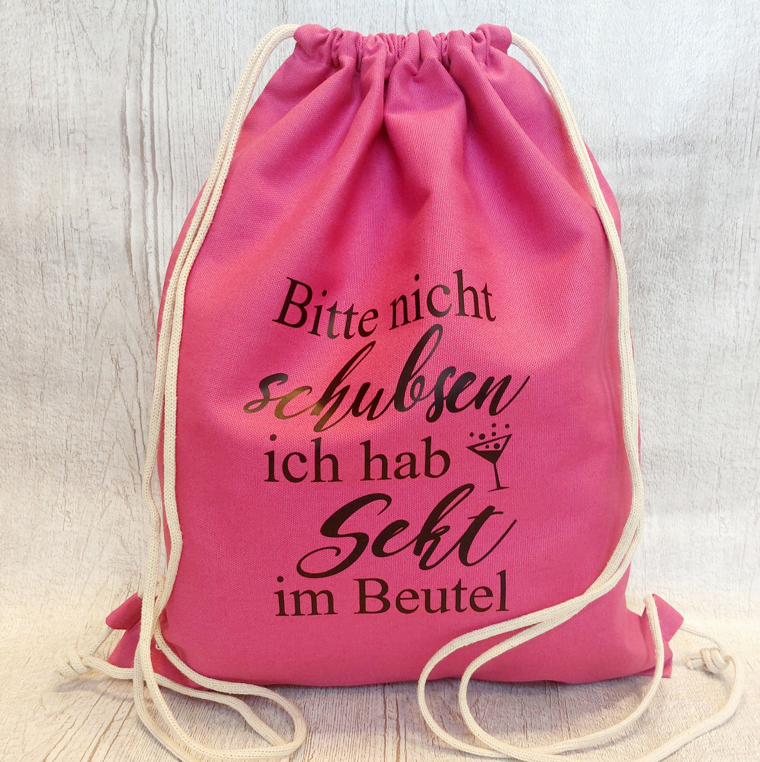 Siviwonder Turnbeutel 'Nicht Schubsen Lauch Im Sack' – Lustiger Baumwoll-Rucksack, 37x46 Cm