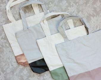 Shopper Bag mit PU-Borte - by Penny Roger