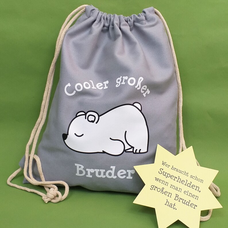 Cooler großer Bruder Kinder-Geschenk-Beutel Eisbär Gris