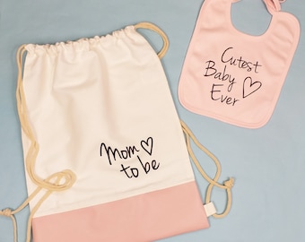 Geschenk-Set "Mom to be & Cutest Baby" zur Babyparty / Schwangerschaft
