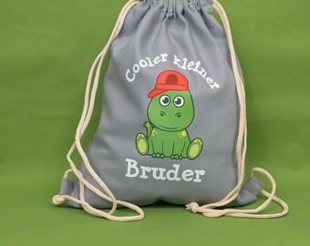 Cooler kleiner Bruder - Kinder-Geschenk-Beutel "Dino"