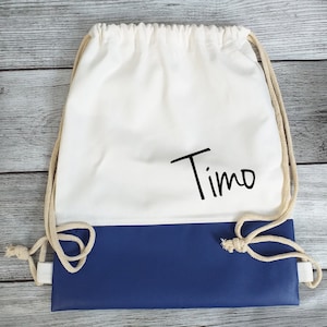 Sacs pour enfants personnalisé avec des noms cadeau pour les filles Weiss / Navy