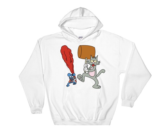 Itchy and Scratchy Hoodie - Etsy Denmark