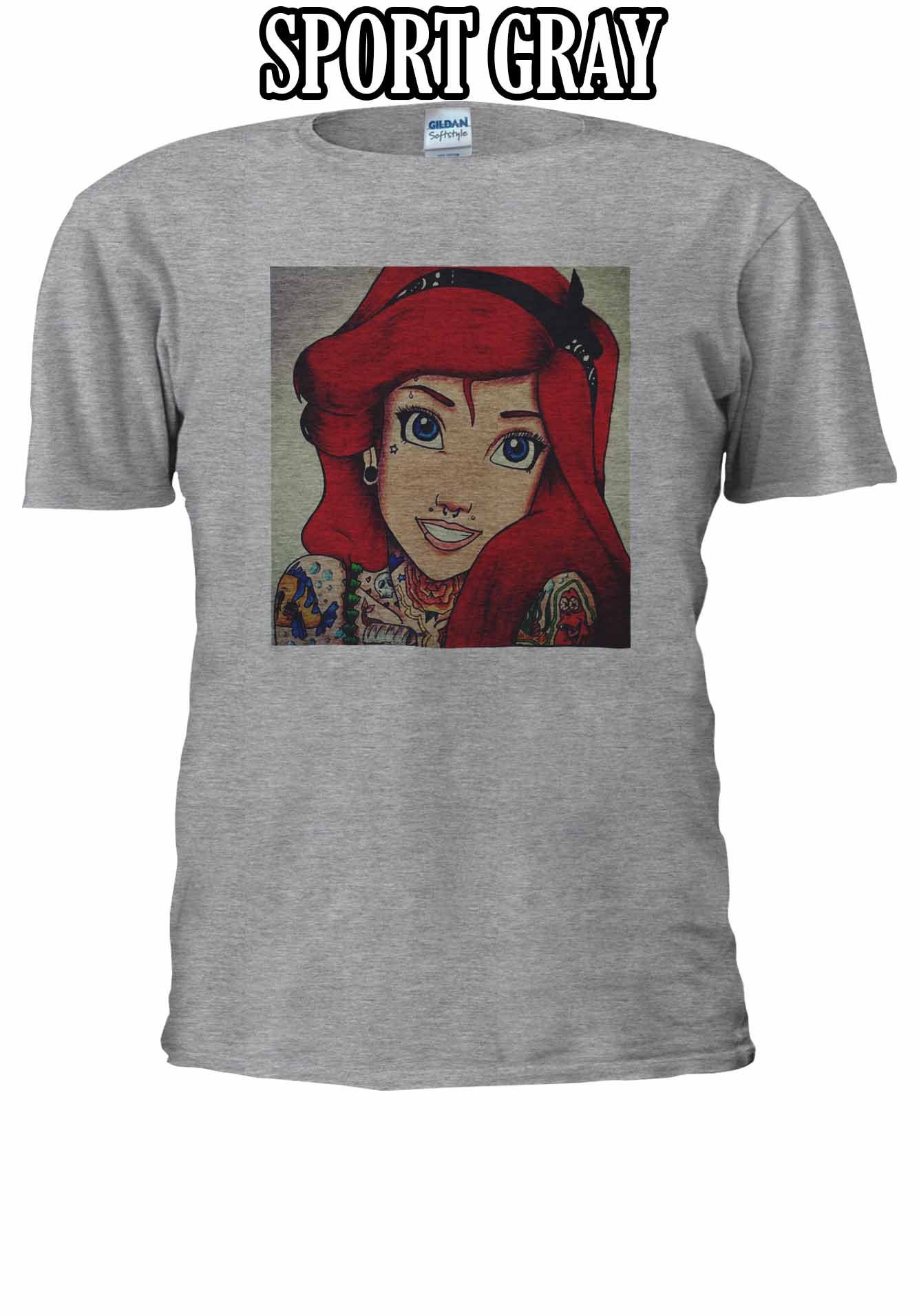 Punk Princess Ariel Piercing Tattoo T Shirt T-shirt Tshirt - Etsy UK