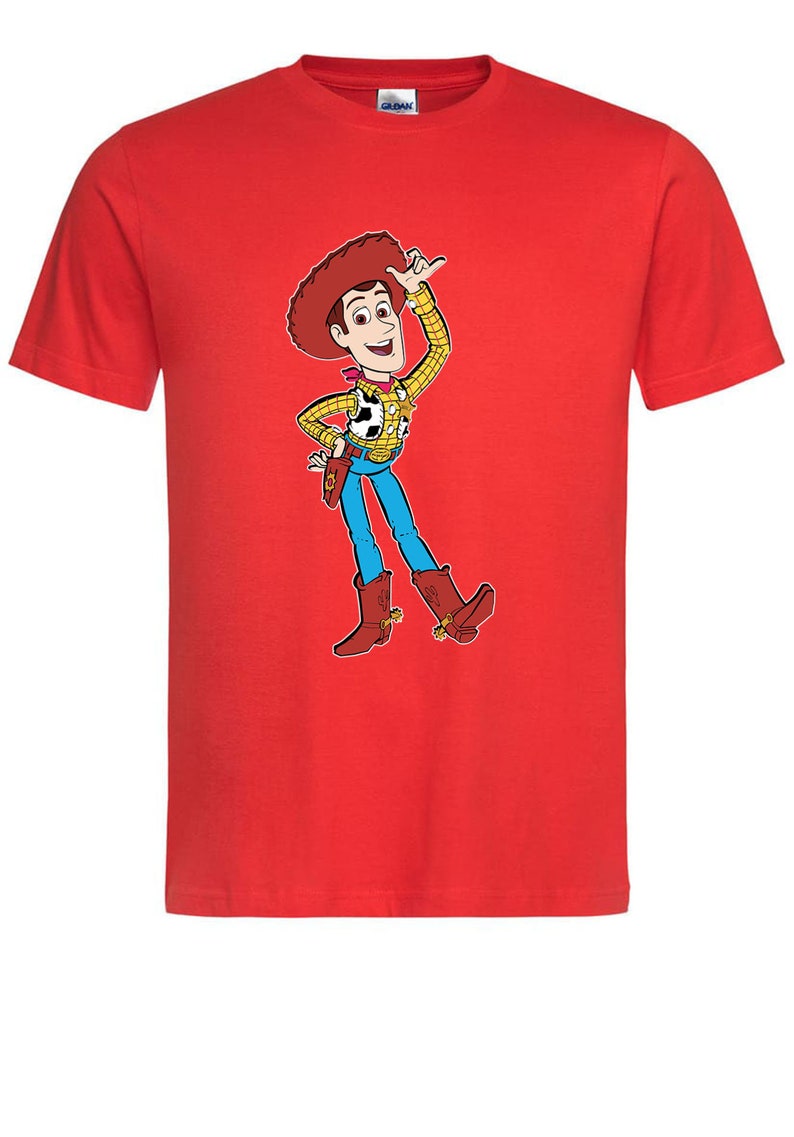 yellow and red woody shirt