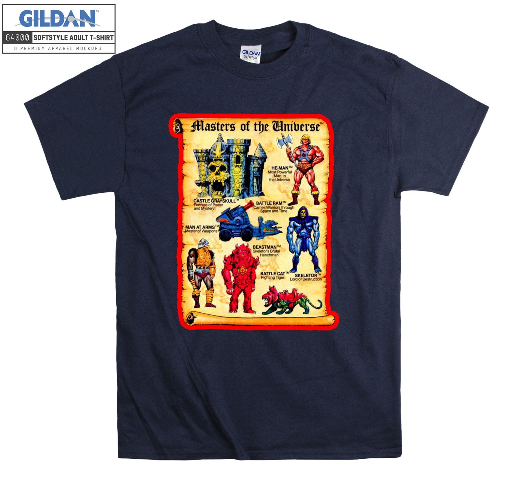 80s Cartoon He-Man T-shirt Masters of Universe T shirt Tshirt Oversized Gift S-M-L-XL-XXL-3XL-4XL-5XL Vest Tank Top Men Women Unisex 3970