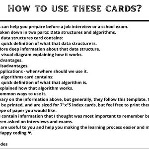 Data Structures & Algorithms FLASHCARDS - Etsy
