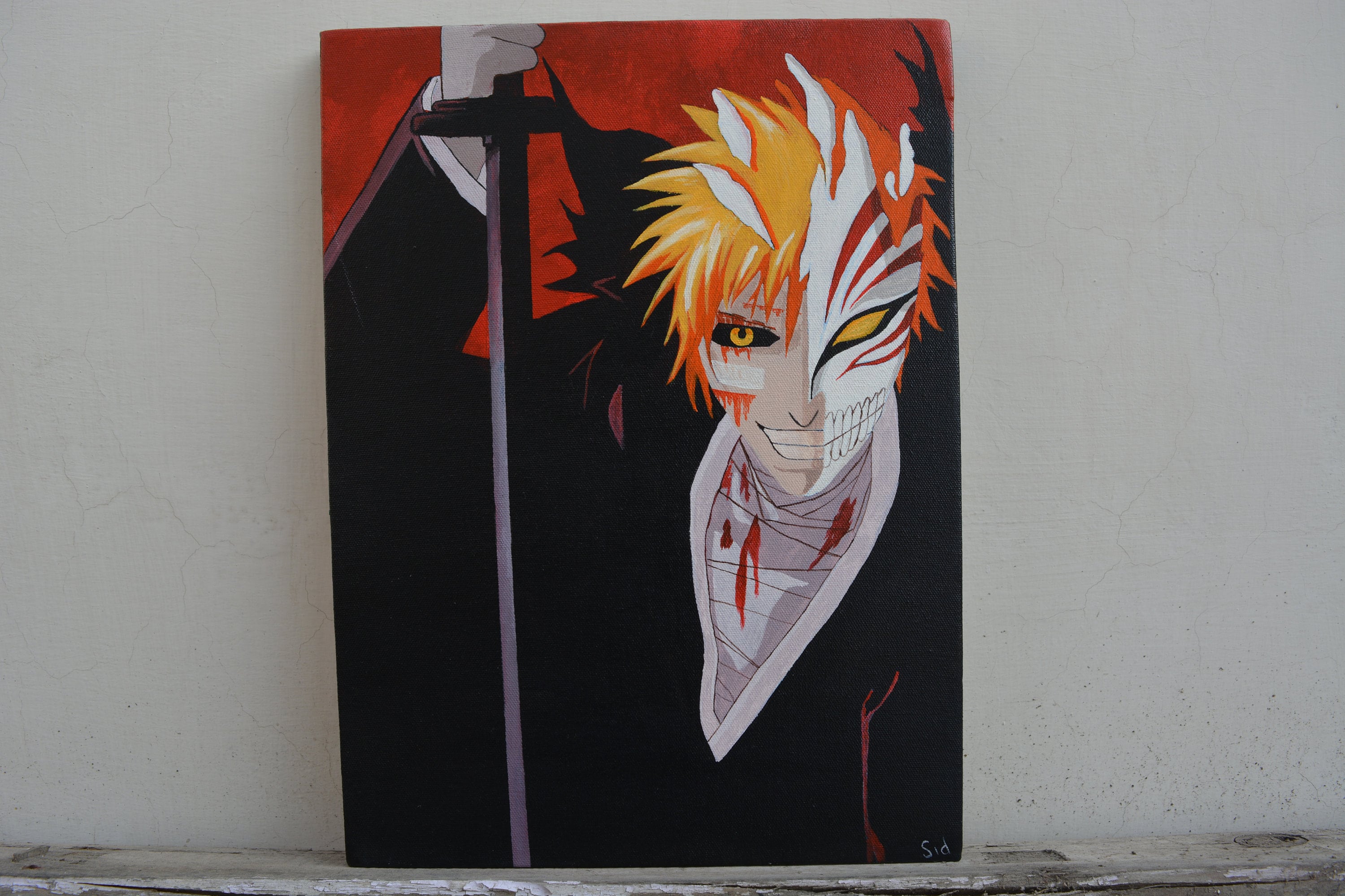 Ichigo Kurosaki Bleach Acrylic Painting Etsy