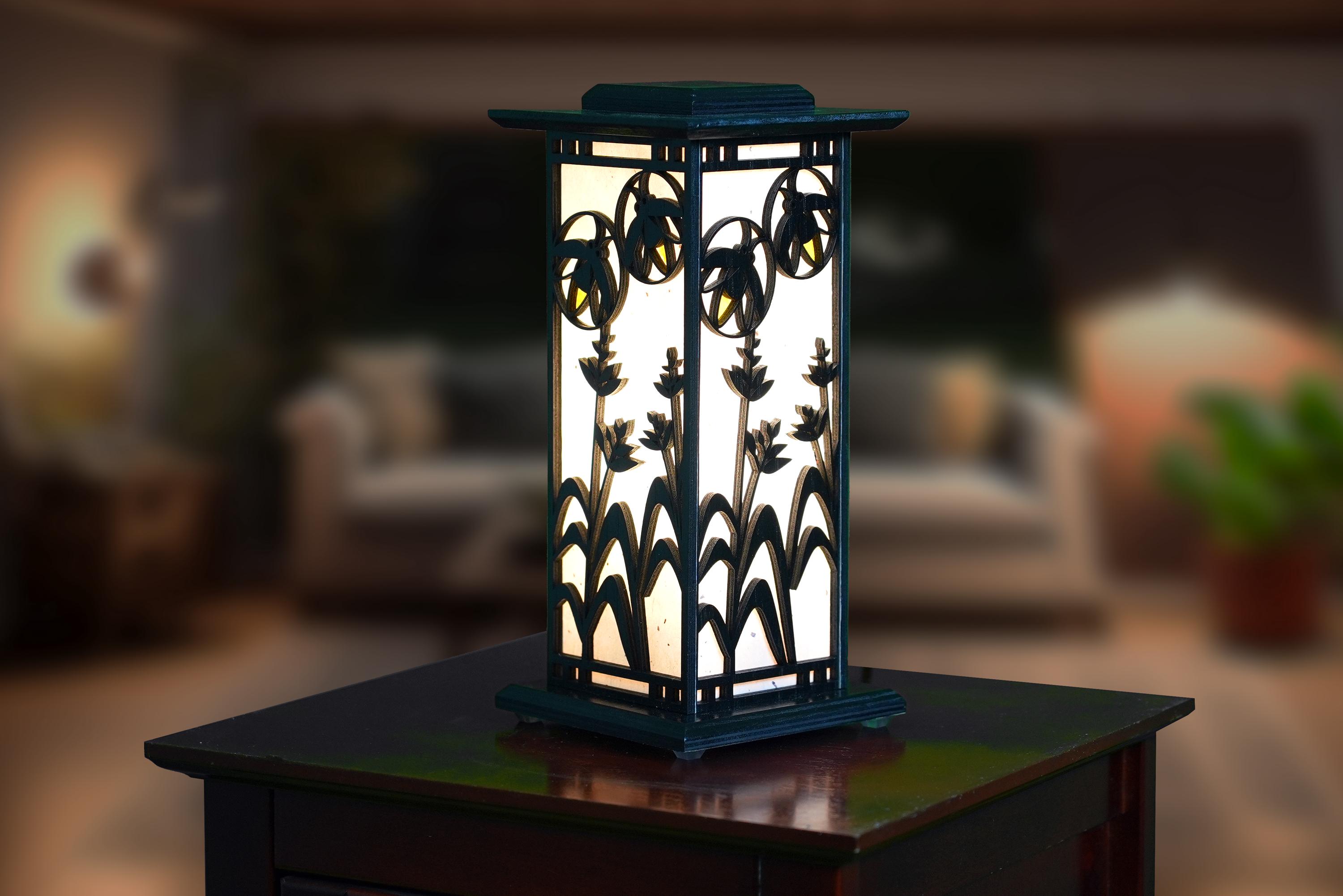 Handcrafted Shoji Table Lamp: Japanese Style LED Lantern