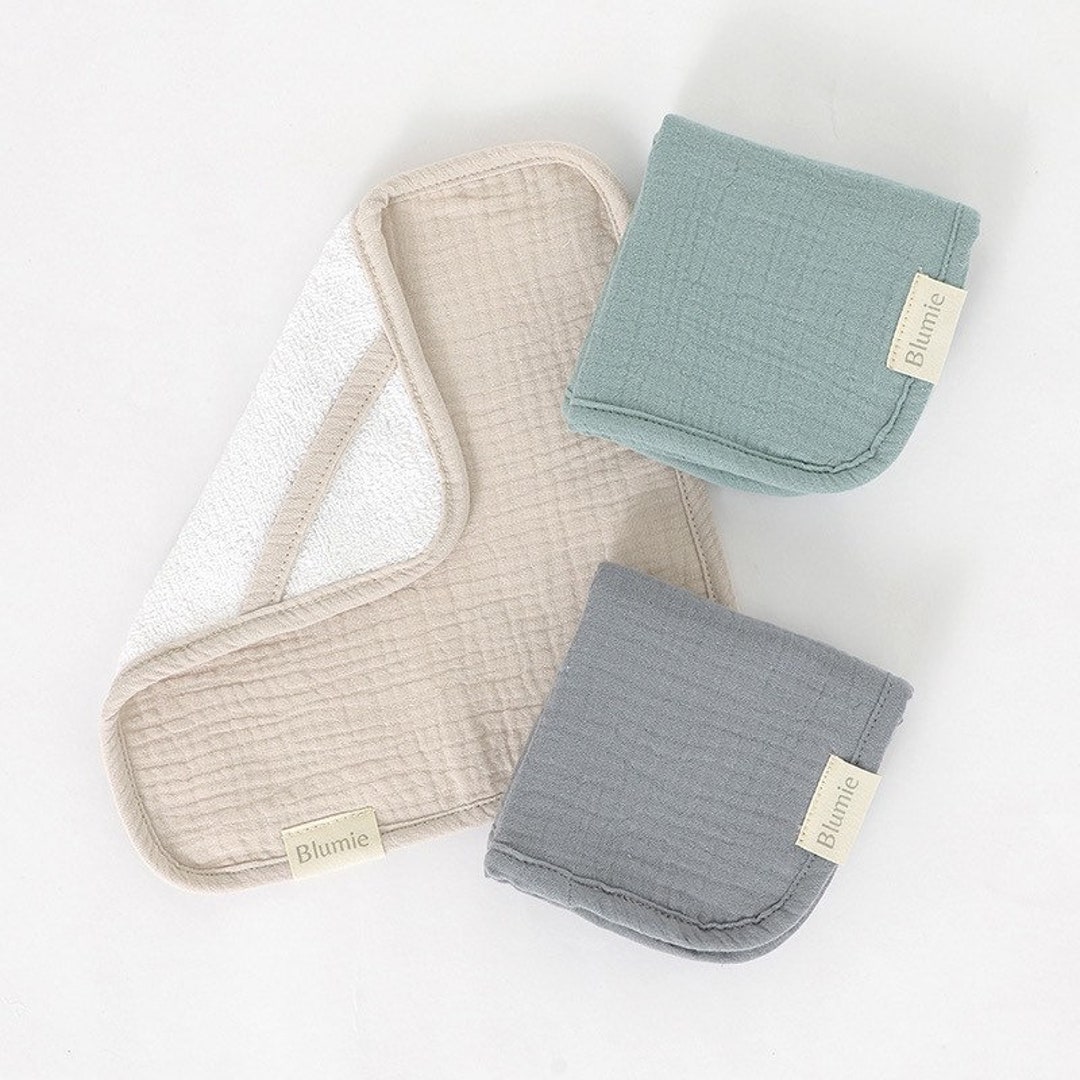 Blumie Set of 3 Baby 100% Organic Cotton Baby Washcloths Kids - Etsy UK