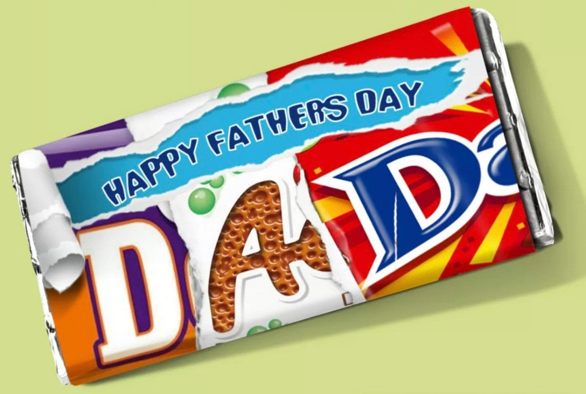 Fathers Day Chocolate Bar Wrapper Novelty Gift Present Dad Etsy