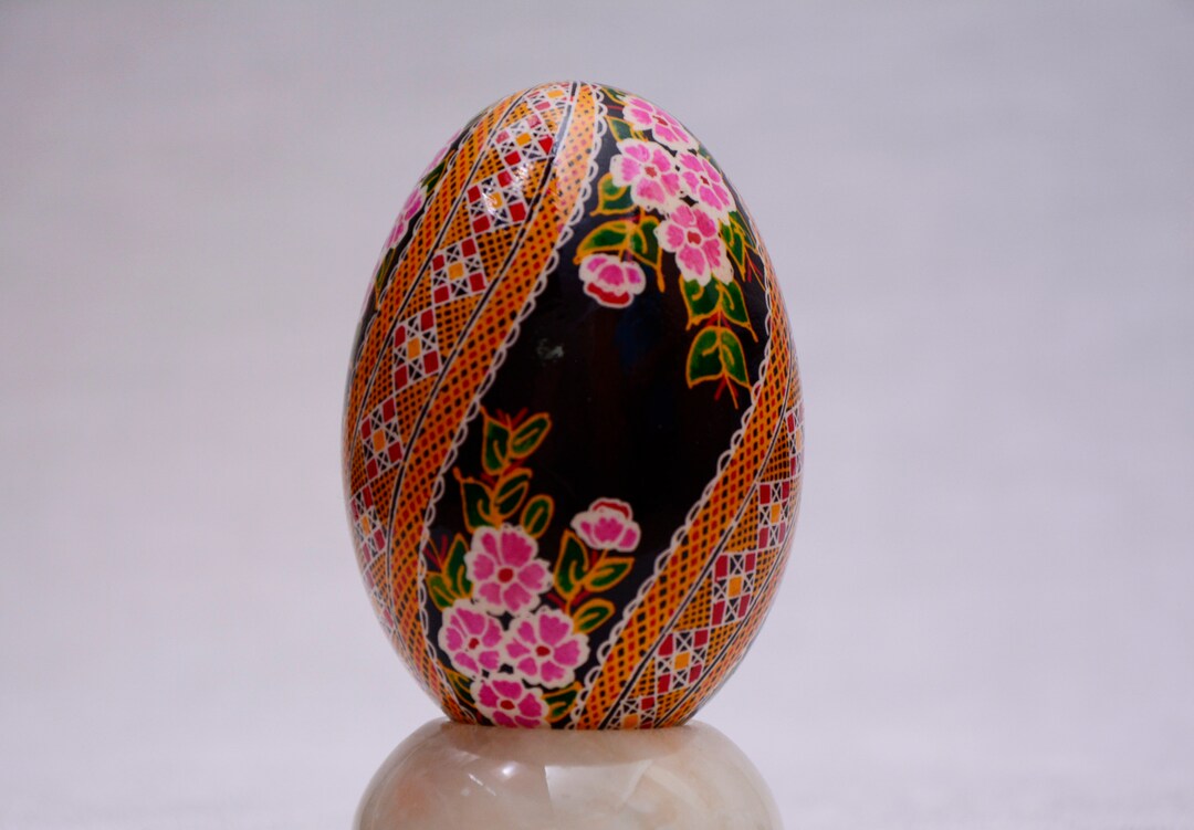 Ukrainian Pysanky Goose Embroidery Pysanka Easter Egg Hand Made Batik ...