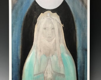 Divine Mother Giclée/Print with Embellishments added by Hand-Loving, Nurturing, Protective Vibe