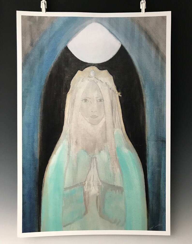 Divine Mother Giclée/Print with Embellishments added by Hand-Loving, Nurturing, Protective Vibe image 1