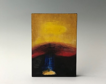 HOPE-Abstract Expressionist-Small Painting-Original Art-One of a Kind-Light in the Darkness