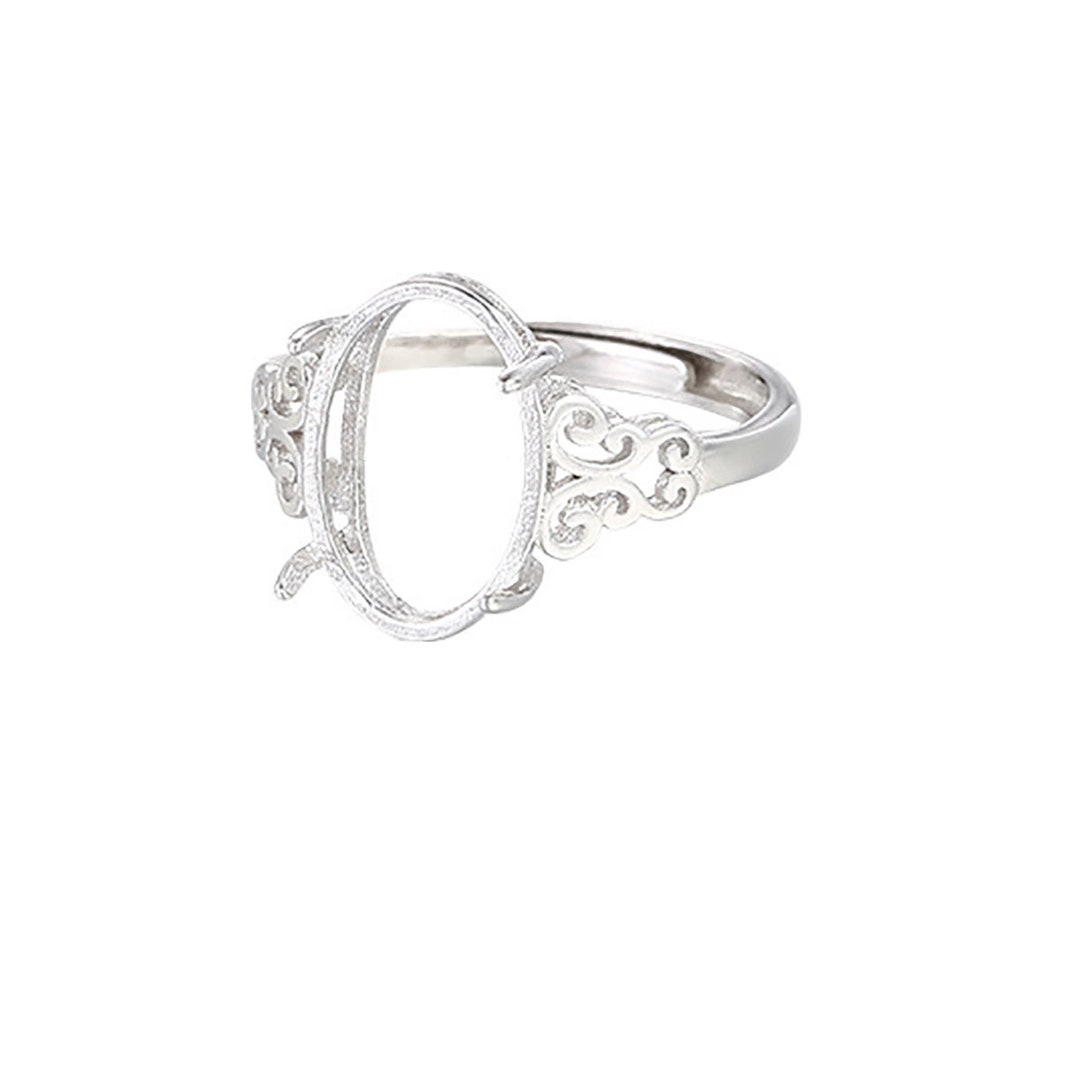 Women Vintage S925Silver Red Agate Adjustable Ring