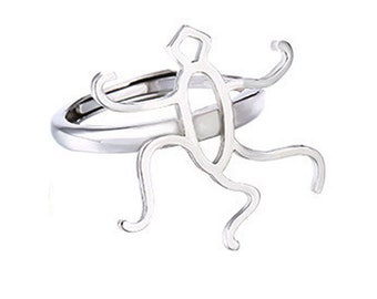 925 Sterling Silver Adjustable Claw Ring Blank Finding Cameo Setting for Stone DIY Fashion Jewelry for Girl