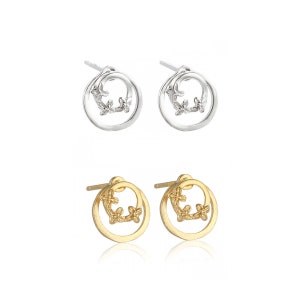 925 Sterling Silver Stud Post Earring Base Blank fit 5mm Round Setting Earring Component Finding Making Handmade Jewelry Craft for Women