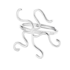 925 Sterling Silver Claw Prong Ring Blank Ring Base Finding for Irregular Gemstone Setting DIY Jewelry Gift for Women