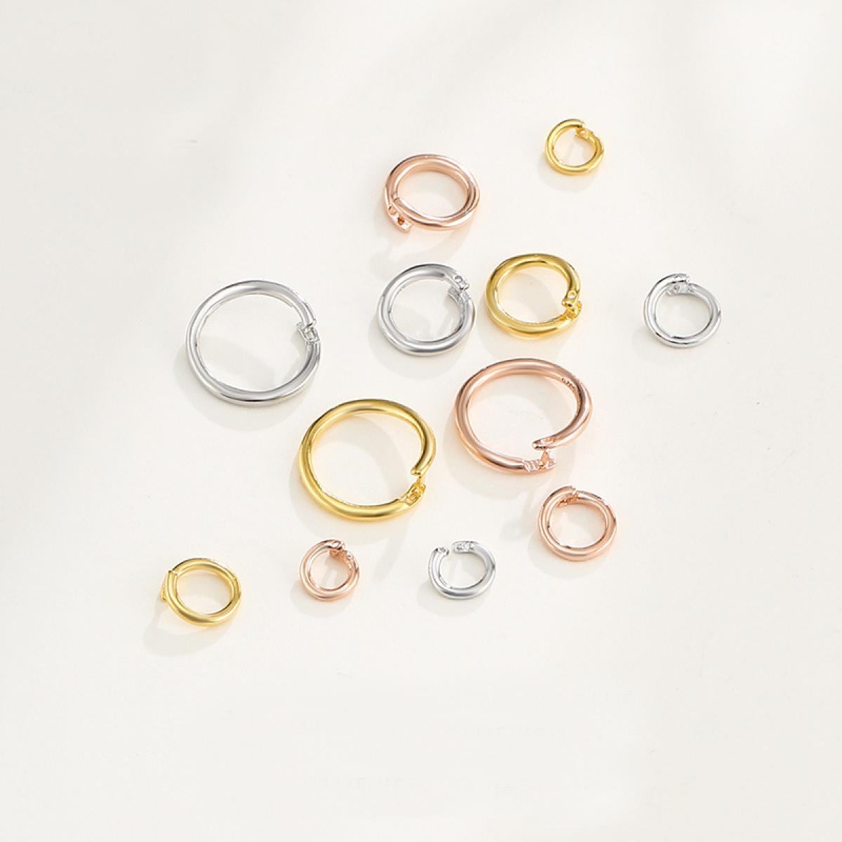Round Jump Rings 925 Sterling Silver 6/8/10/12/14mm Split Jump Ring Round Open Connector ...