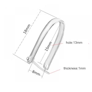 May include: Silver-toned metal hoop earring with a 1.5 inch diameter, 0.75 inch width, and a 0.39 inch hole. The earring is 0.04 inch thick.
