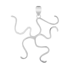 925 Sterling Silver 5 Prongs Claw Pendant Blank for nuggets Jewelry Setting Handmade Necklace Making