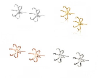 20Pcs Suitable for ss38 Bezel Earrings Crown Claw Setting Earring Stud 8mm 20Pcs Suitable for ss38 Bezel Earrings Crown Claw Setting Earring Stud 8mm
