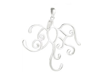 925 Sterling Silver Irregular Claw Pendant Blank Charm Base Cabochon Setting fit Various Shapes Gemstone Handmad Jewelry for Women