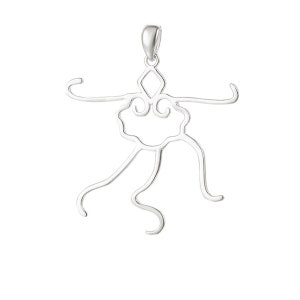 925 sterling silver Claw Prong Pendant Blank Cabochon Settings for Irregular Stones DIY jewelry Finding for Necklace