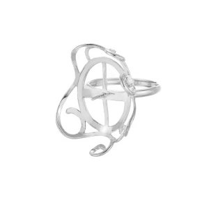 925 Sterling Silver Adjustable Ring Base for 14.5x20mm Irregular Gemstone Ring Blank Setting Handmade Jewelry Making DIY Personalized Gift